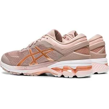 ASICS Women's Gel-Kayano 26 Running Shoes, 7, Fawn/Rose Gold