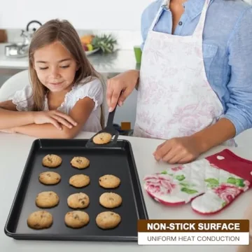 Nonstick Baking Sheet Pan Set of 3 - Durable & Easy Clean
