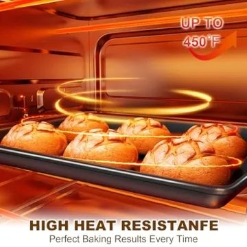 Nonstick Baking Sheet Pan Set of 3 - Durable & Easy Clean