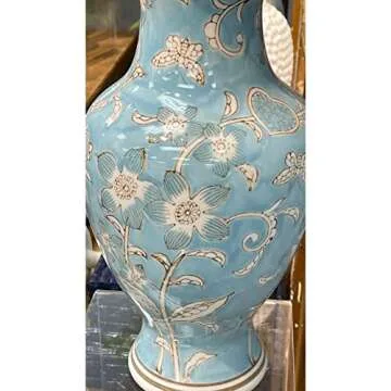 Galt International 14" Chinoiserie Ceramic Flower Vase