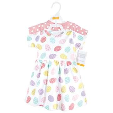 Hudson Baby baby girls Hudson Infant Girl Cotton Dresses, Easter Eggs, 12-18 Months Casual Dress, Ea...