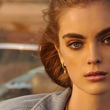 GUEMER Gold Spike Huggie Hoop Earrings for Women