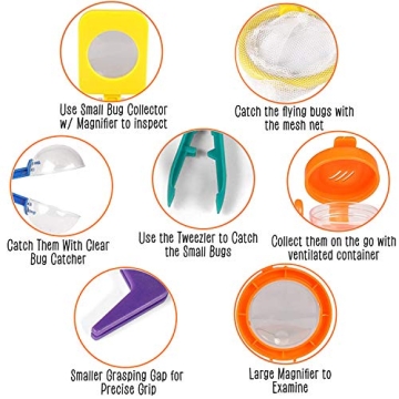 Kids Bug Catcher Kit Outdoor Explorer Set with Magnifiers