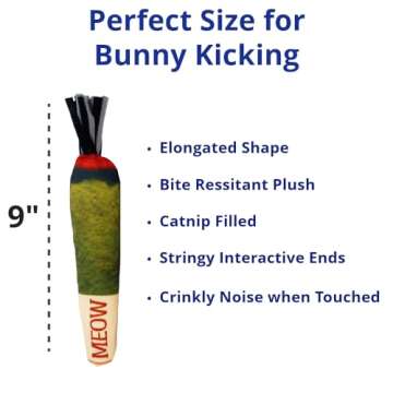 Doobie Catnip Toy for Indoor Cats | Durable Crinkle Fun