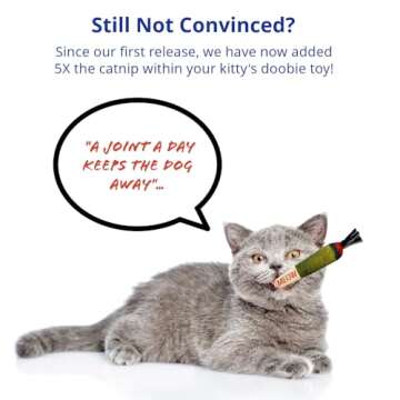 Doobie Catnip Toy for Indoor Cats | Durable Crinkle Fun