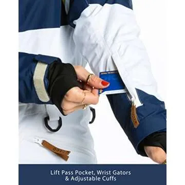 Snowmobile Suit | Insulated Waterproof Retro 80s Ski Jacket Women (XS) White Retro Stripe