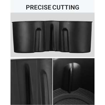 BASENOR Tesla Model Y Model 3 Cup Holder Insert Center Console Slot Slip Limit Clip Upgrade 2021 2022 2023 2024 Black (Not Compatible with 2024 Tesla Model 3)
