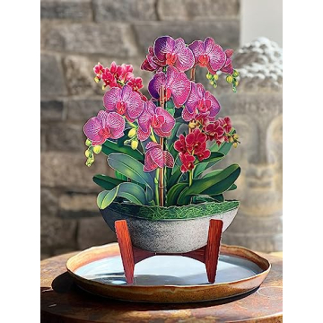 3D Orchid Oasis Pop Up Greeting Cards
