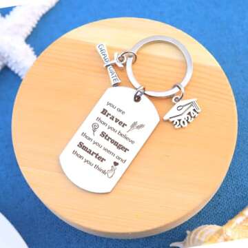 2024 Graduation Gifts for Her Him Best Friend Graduation Keychain Graduation Present for Sister Son Granddaughter Brother Niece Nephew Meaningful Inspirational High School College Graduation Gifts