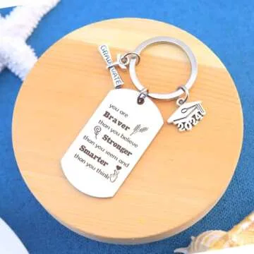 2024 Graduation Keychain Gift for Him Her Inspirational Keepsake