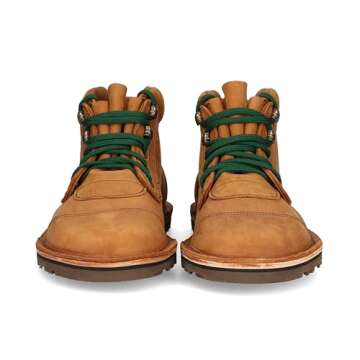 JIM GREEN Men's African Ranger Barefoot Boots Lace-Up Water Resistant Full Grain Leather Work or Hik...