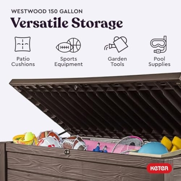 Durable Keter Outdoor Storage Deck Box for Patio
