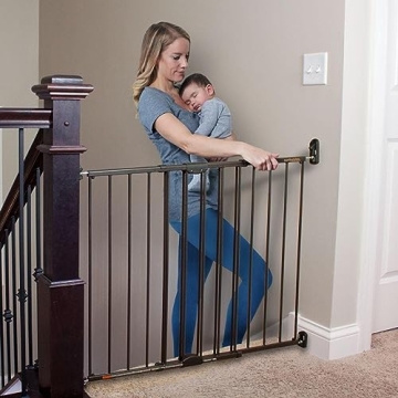 Toddleroo by North States Baby Gate for Stairs: Easy Swing & Lock Series 2 Child Gate, Fits Openings...