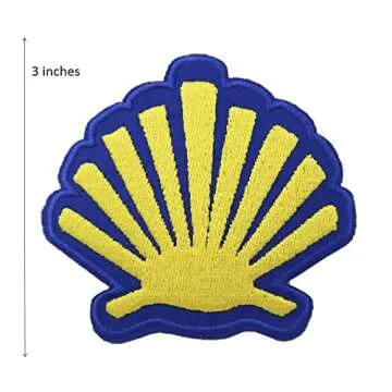 Cute-Patch The Camino Shell Patch Camino De Santiago Embroidered Hook and Loop Patch