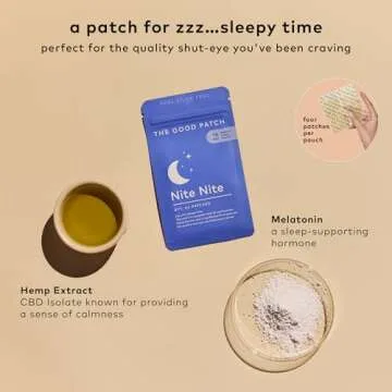 The Good Patch - Natural Sleep Hemp Patch for Adults - Sustained Release Nite Nite Patch - Herbal Sl...