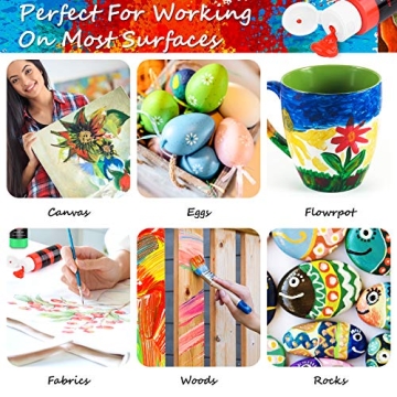 Caliart Acrylic Paint Set 52 Colors for Artists Kids