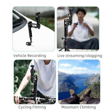 XBERSTAR Handheld Stabilizer for DJI Osmo Pocket 3 Head Handheld Stabilizer Collapsible Z-Axis Shock Absorber Compatible with DJI Osmo Pocket Camera Gimbal (Black)