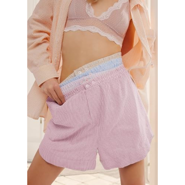 Stylish YUENIU Summer Striped Shorts for Women