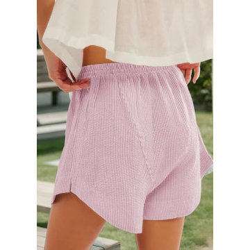 Stylish YUENIU Summer Striped Shorts for Women