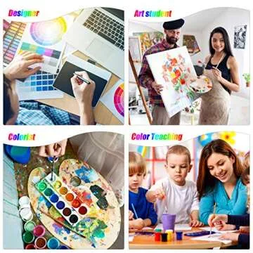 HEALIFTY Color Wheel Small Color Mixing Guide Standard Color Learning Board for Painting Drawing Adult coloring