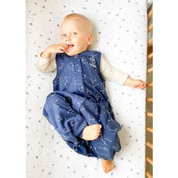 Woolino 4 Season Baby Footed Sleep Bag Sack, Australian Merino Wool and Organic Cotton, Toddler Slee...