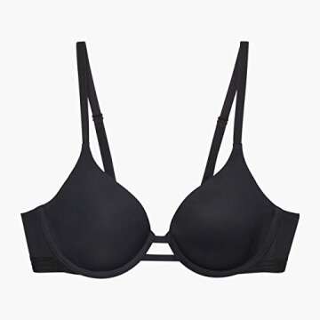 Savage X Fenty, Women's, Missy T-Shirt Bra, Black Caviar, 36DDD