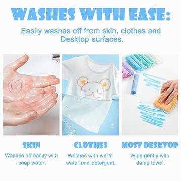 Shuttle Art Tempera Paint Sticks, 20 Pastel Colors, Solid Tempera Paint for Kids, Super Quick Drying, Works Great on Paper Wood Glass Ceramic Canvas