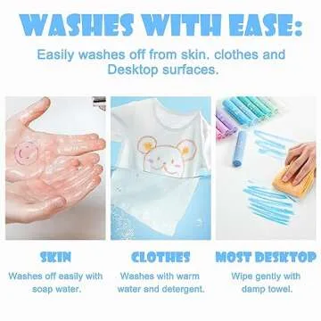 Shuttle Art Tempera Paint Sticks, 20 Pastel Colors, Solid Tempera Paint for Kids, Super Quick Drying, Works Great on Paper Wood Glass Ceramic Canvas