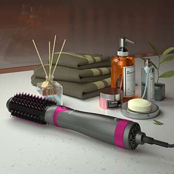Hair Blow Dryer Brush, Salon Styler, Hot Air Hair Dryer and Volumizer Kit with Three Interchangeable Barrels | Replacement Parts Orderable