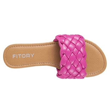 FITORY Womens Braided Slide Sandals for Summer Style