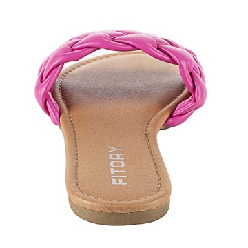 FITORY Womens Braided Slide Sandals for Summer Style
