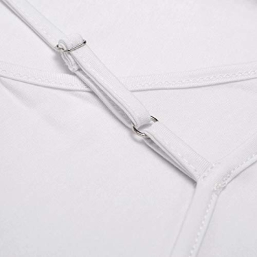 LB LIFEBEST Women's Full Slips Cami Long Spaghetti Strap Under Dress White