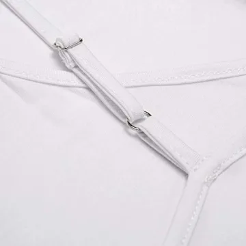 LB LIFEBEST Women's Full Slips Cami Long Spaghetti Strap Under Dress White