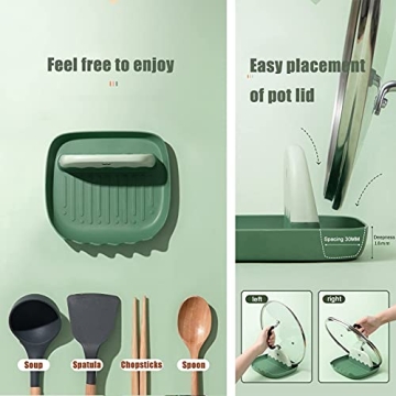 Multifunctional Lid and Spoon Rest for Organized Cooking