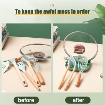 Multifunctional Lid and Spoon Rest for Organized Cooking