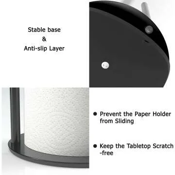 Stylish Black Stainless Steel Paper Towel Holder