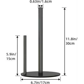 Stylish Black Stainless Steel Paper Towel Holder