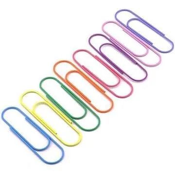 Mega Large Multicolor Paper Clips for Office & Crafts