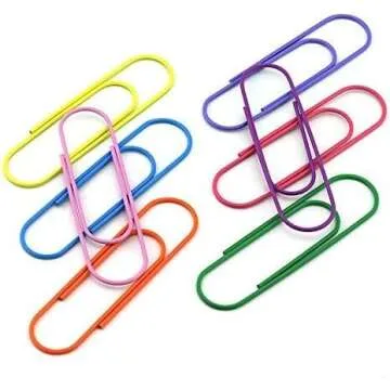 Mega Large Multicolor Paper Clips for Office & Crafts