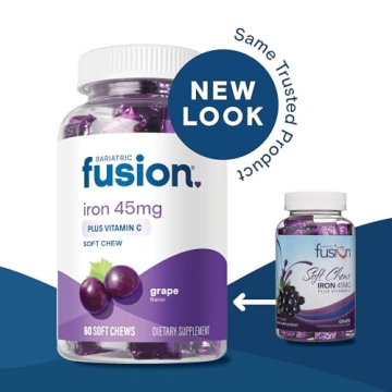 Bariatric Fusion Grape Iron Chew with Vitamin C for Bariatric Health