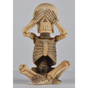 JORAE No Evil Skeleton Figurines Set for Home Decor