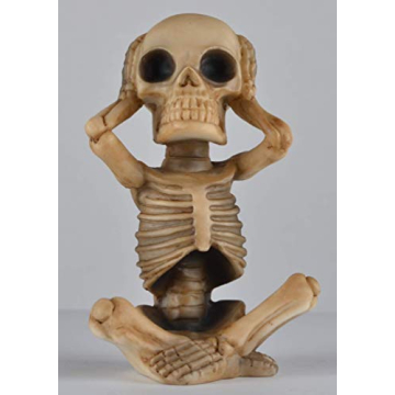 JORAE No Evil Skeleton Figurines Set for Home Decor