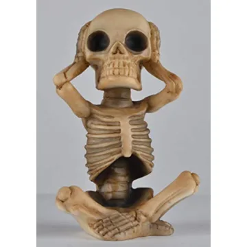 JORAE No Evil Skeleton Figurines Set for Home Decor