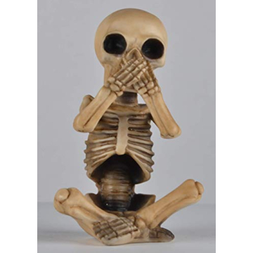 JORAE No Evil Skeleton Figurines Set for Home Decor
