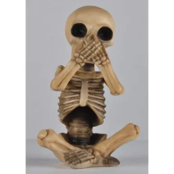 JORAE No Evil Skeleton Figurines Set for Home Decor