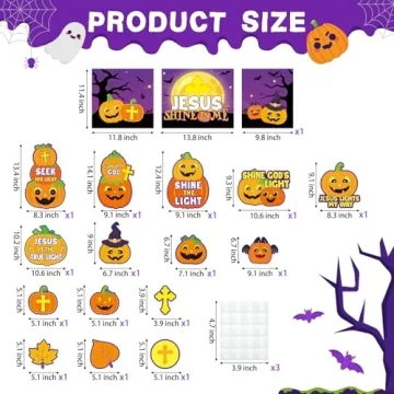 18pcs Halloween Trunk or Treat Christian Decorations Kit