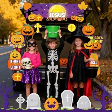 18pcs Halloween Trunk or Treat Christian Decorations Kit