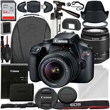 Canon EOS Rebel T100/4000D DSLR Camera with 18-55mm f/3.5-5.6 Zoom Lens and Accessory : Includes - S...