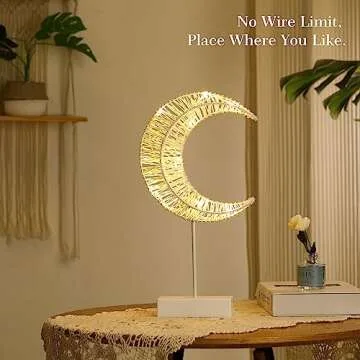 Lewondr Decorative Moon Lamp - Battery Powered & Elegant