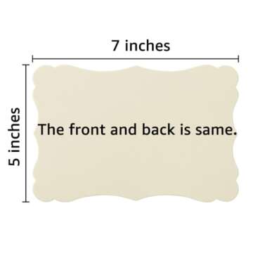 50 Pack Blank Kraft Cards Cardstock Thick Paper Brown Greeting Cards for DIY Gift Card Menus, Baby S...